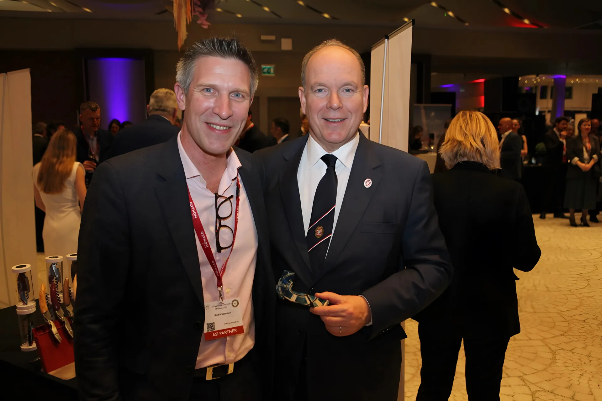 Sébastien Lézier and Prince Albert II of Monaco