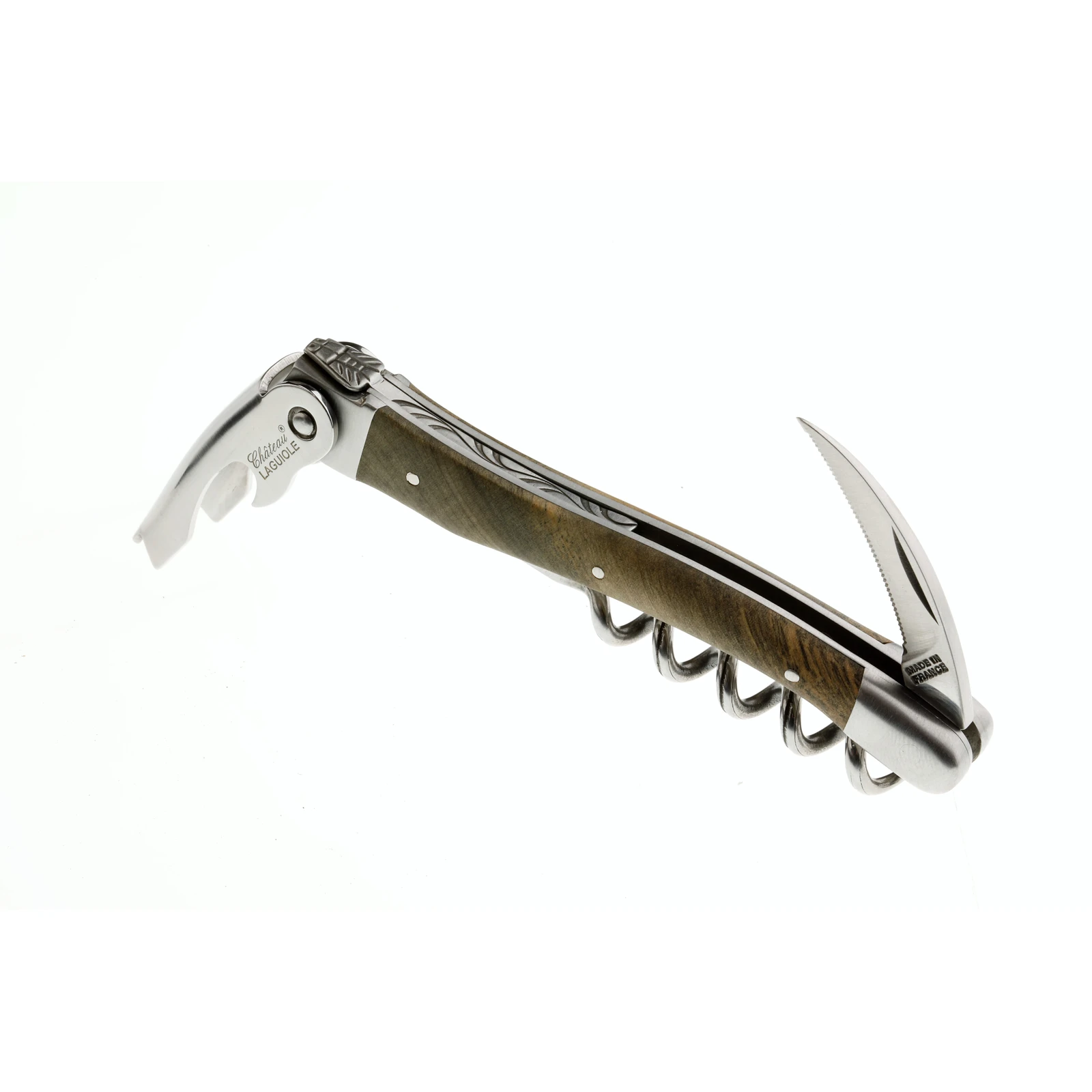 Château LAGUIOLE corkscrew Classic Buckeye burl