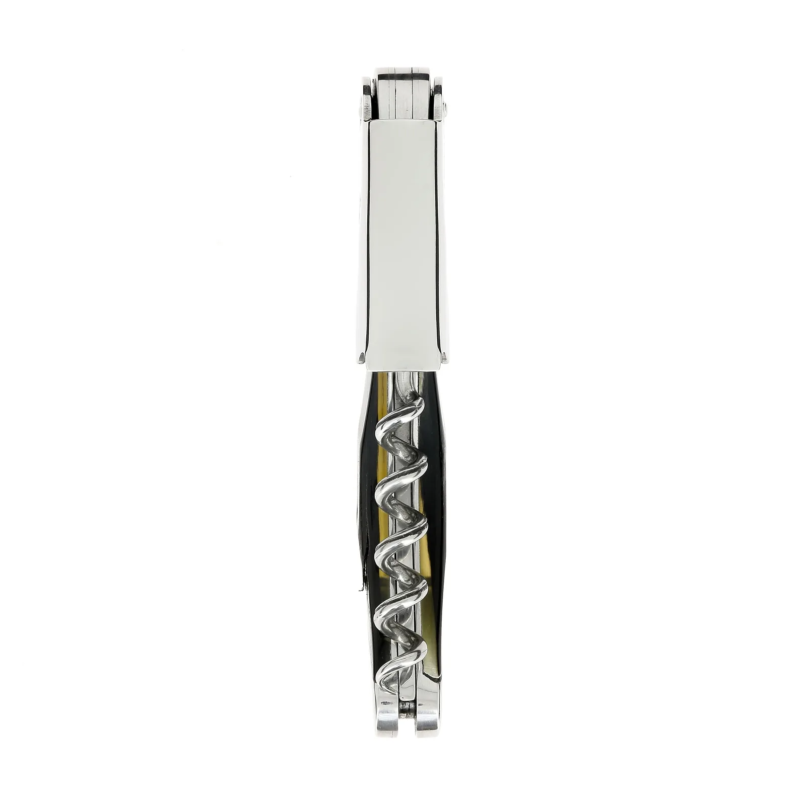 Château LAGUIOLE corkscrew Edge Black Horn and yellow brace