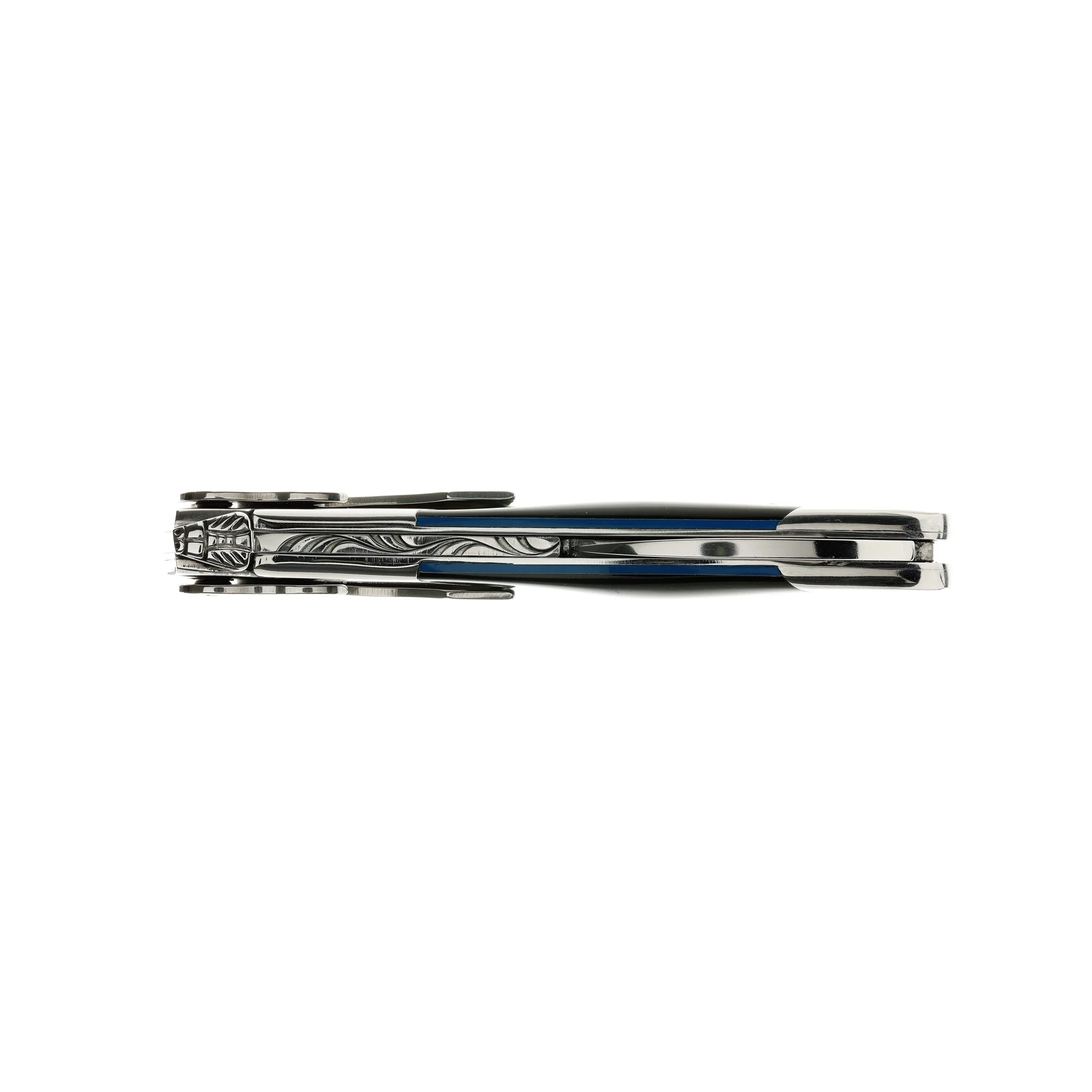 Château LAGUIOLE corkscrew Edge Black Horn and blue brace