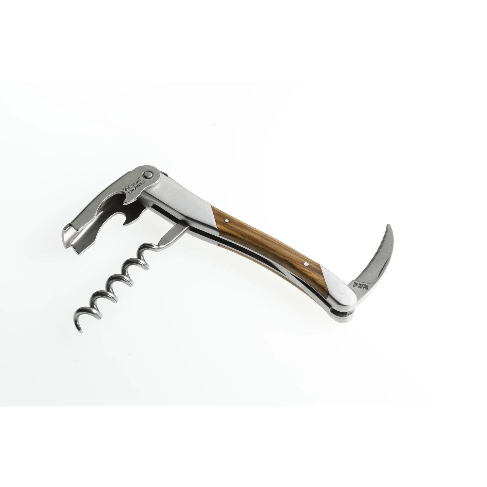 Château LAGUIOLE corkscrew Grand Cru Olive wood