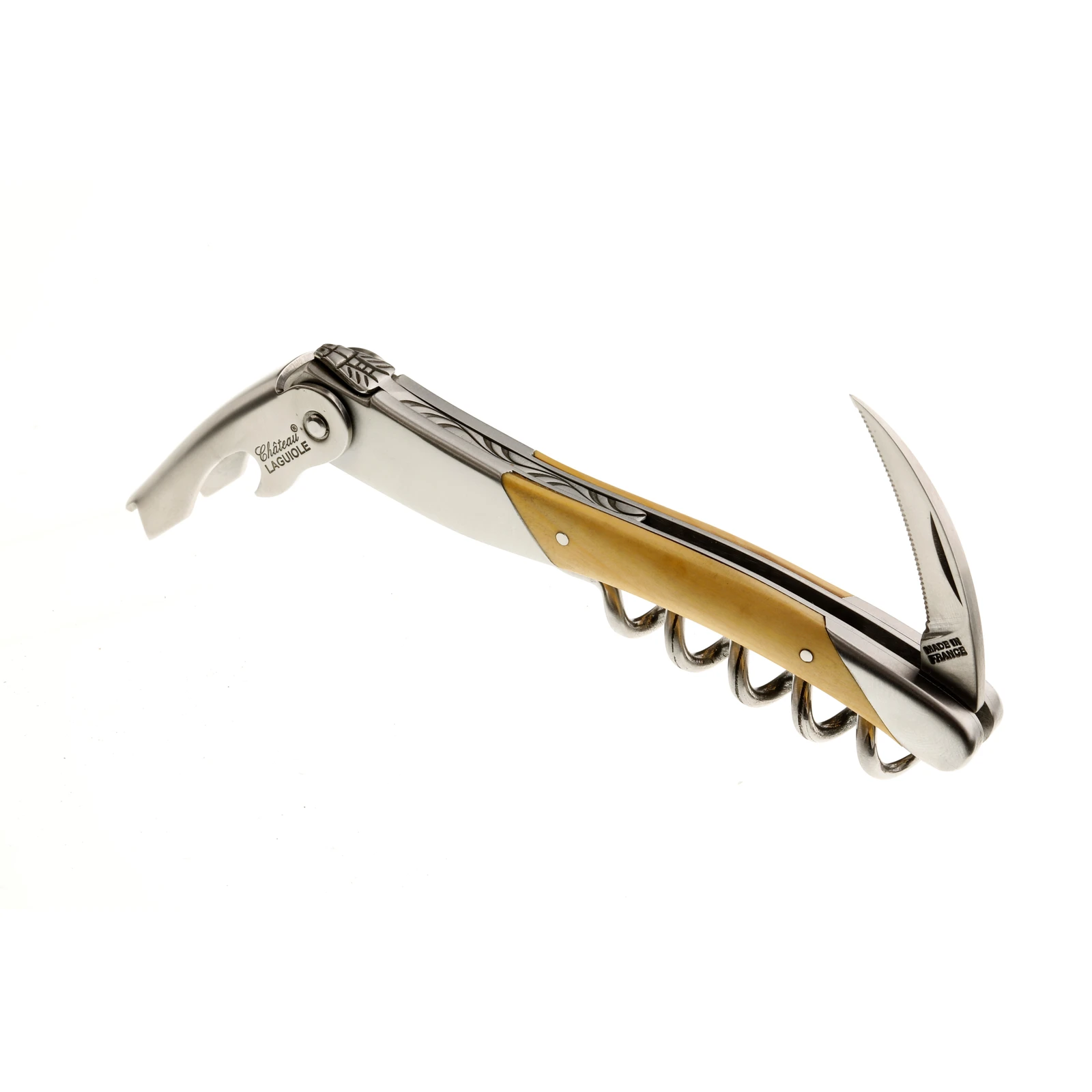 Château LAGUIOLE corkscrew Grand Cru Boxwood (brushed finish)