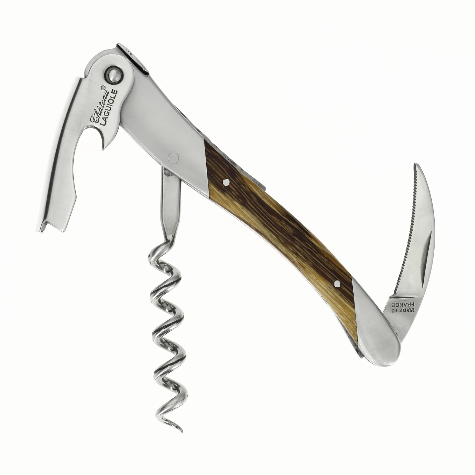 Château LAGUIOLE corkscrew Grand Cru Serpent wood