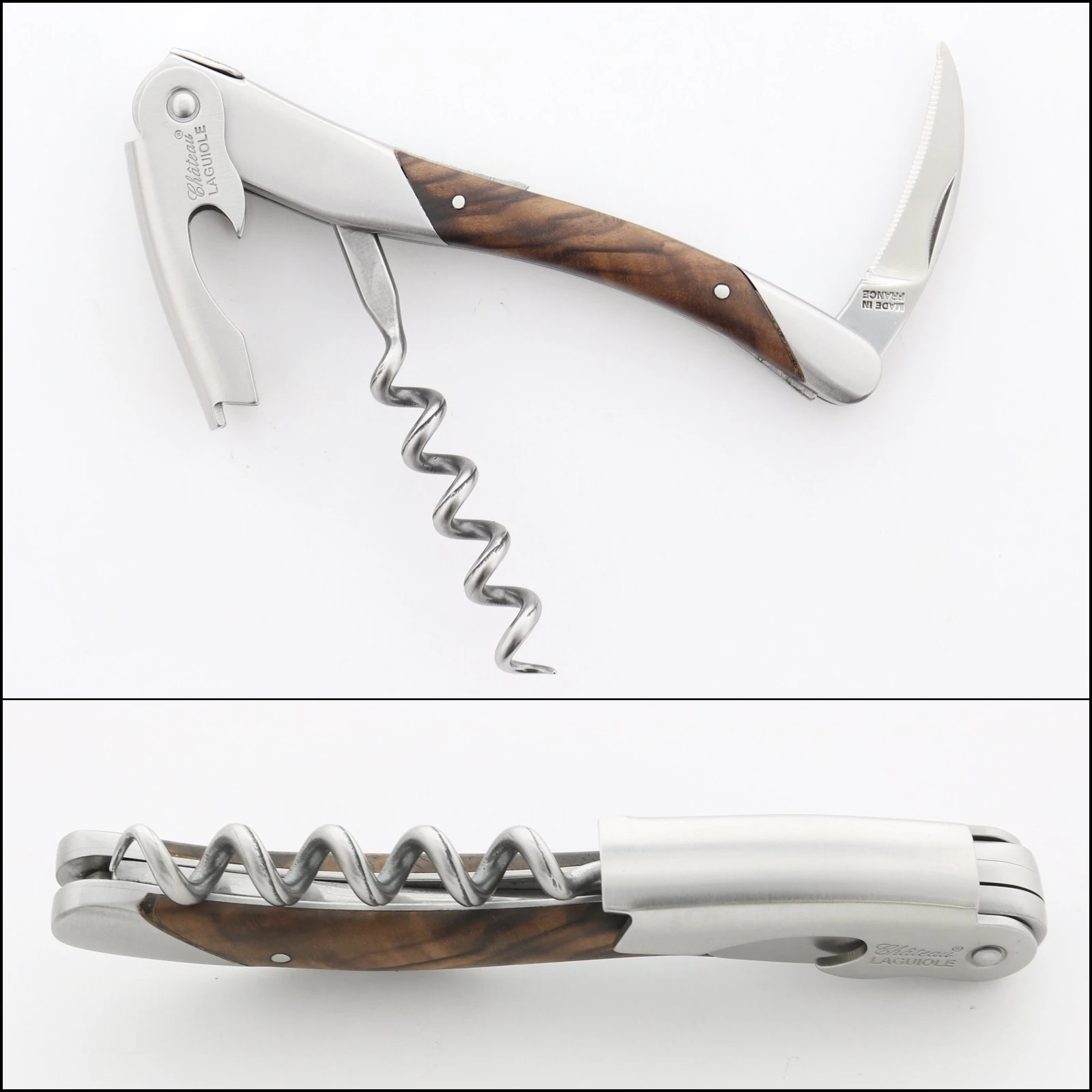 Château LAGUIOLE corkscrew Grand Cru Walnut wood