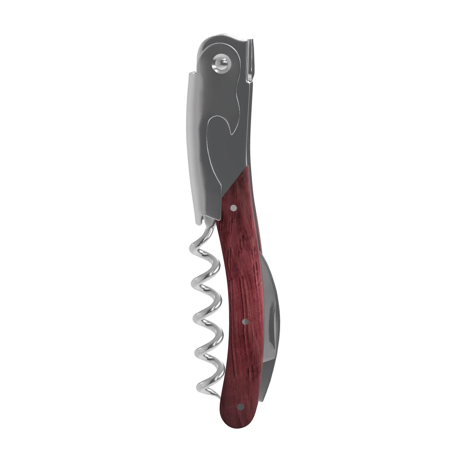 Château LAGUIOLE corkscrew Grand Cru single bolster Oak barrel wood from the Château (brushed finish)