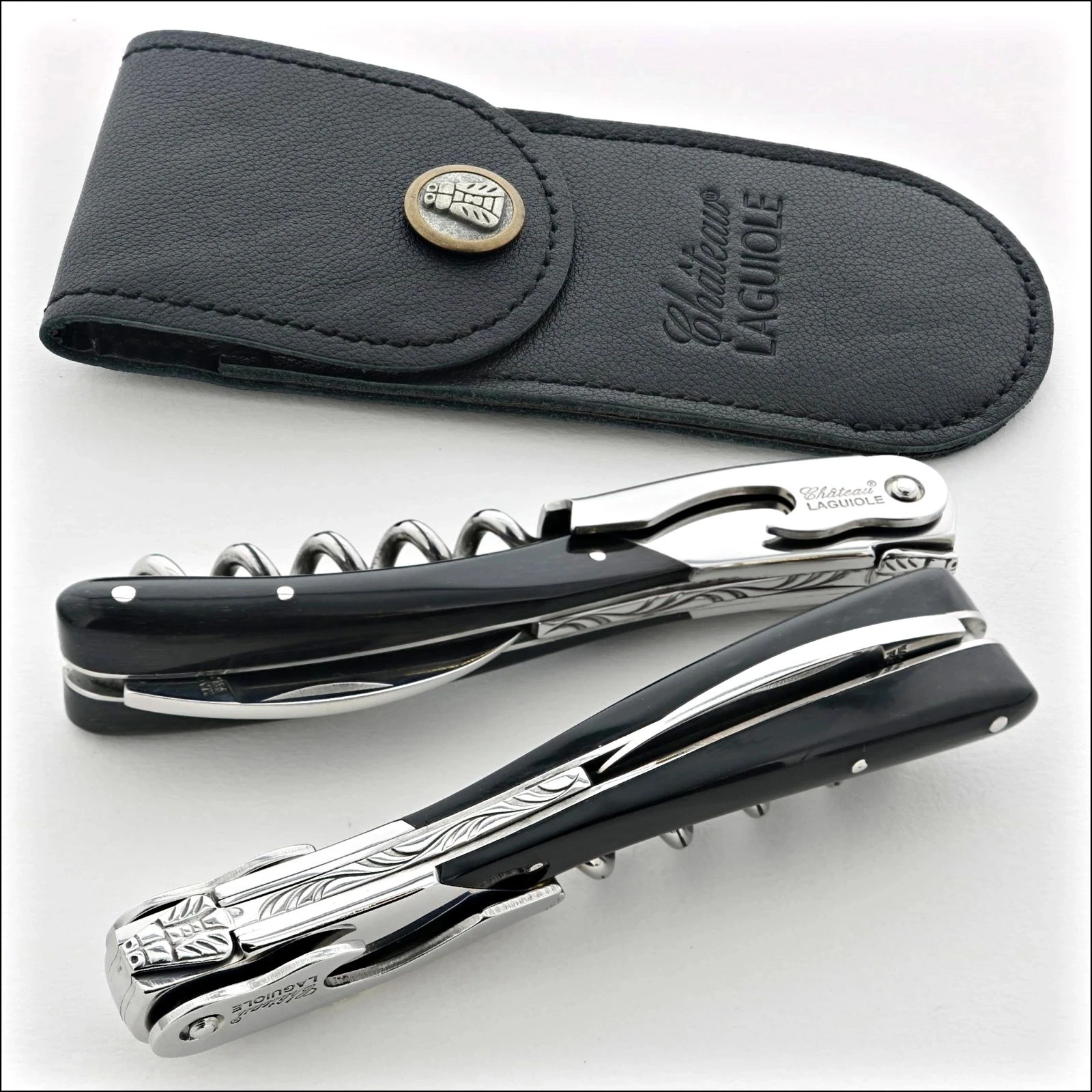 Château LAGUIOLE corkscrew Melchior Black Horn