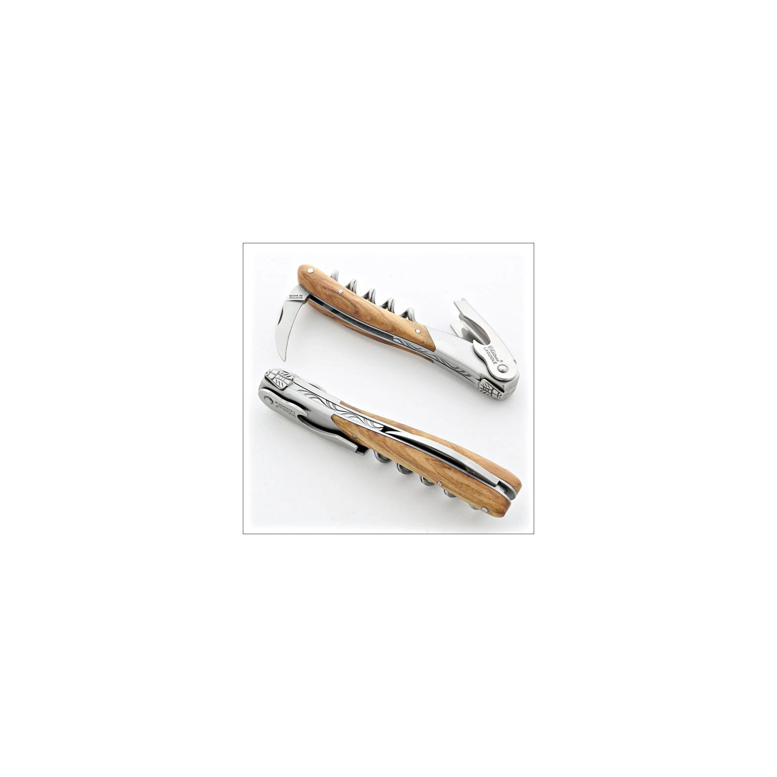 Château LAGUIOLE corkscrew Melchior Olive wood
