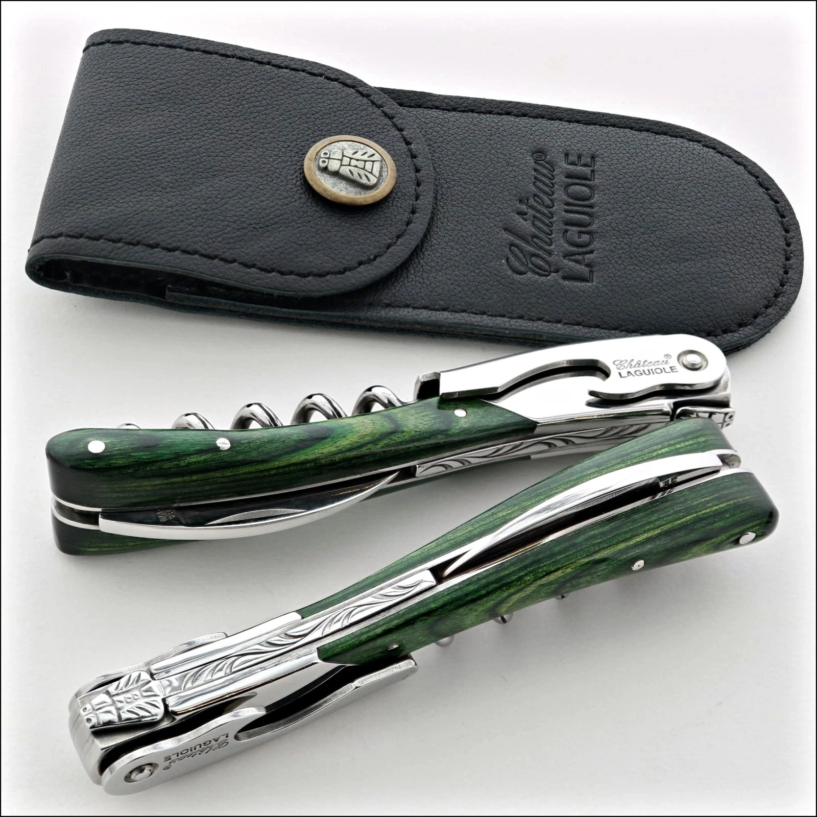 Château LAGUIOLE corkscrew Melchior Green Stamina