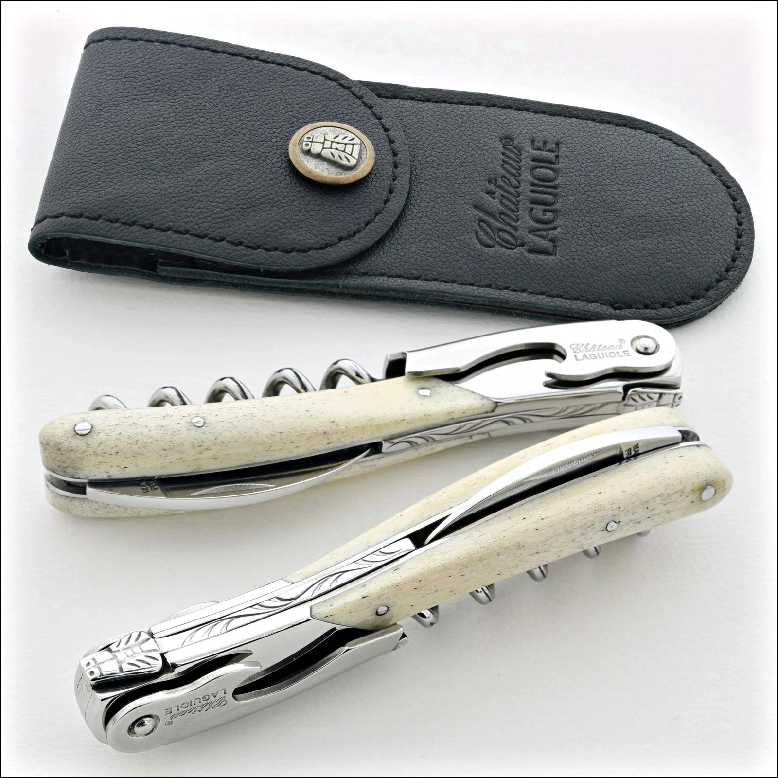 Château LAGUIOLE corkscrew Melchior White bone