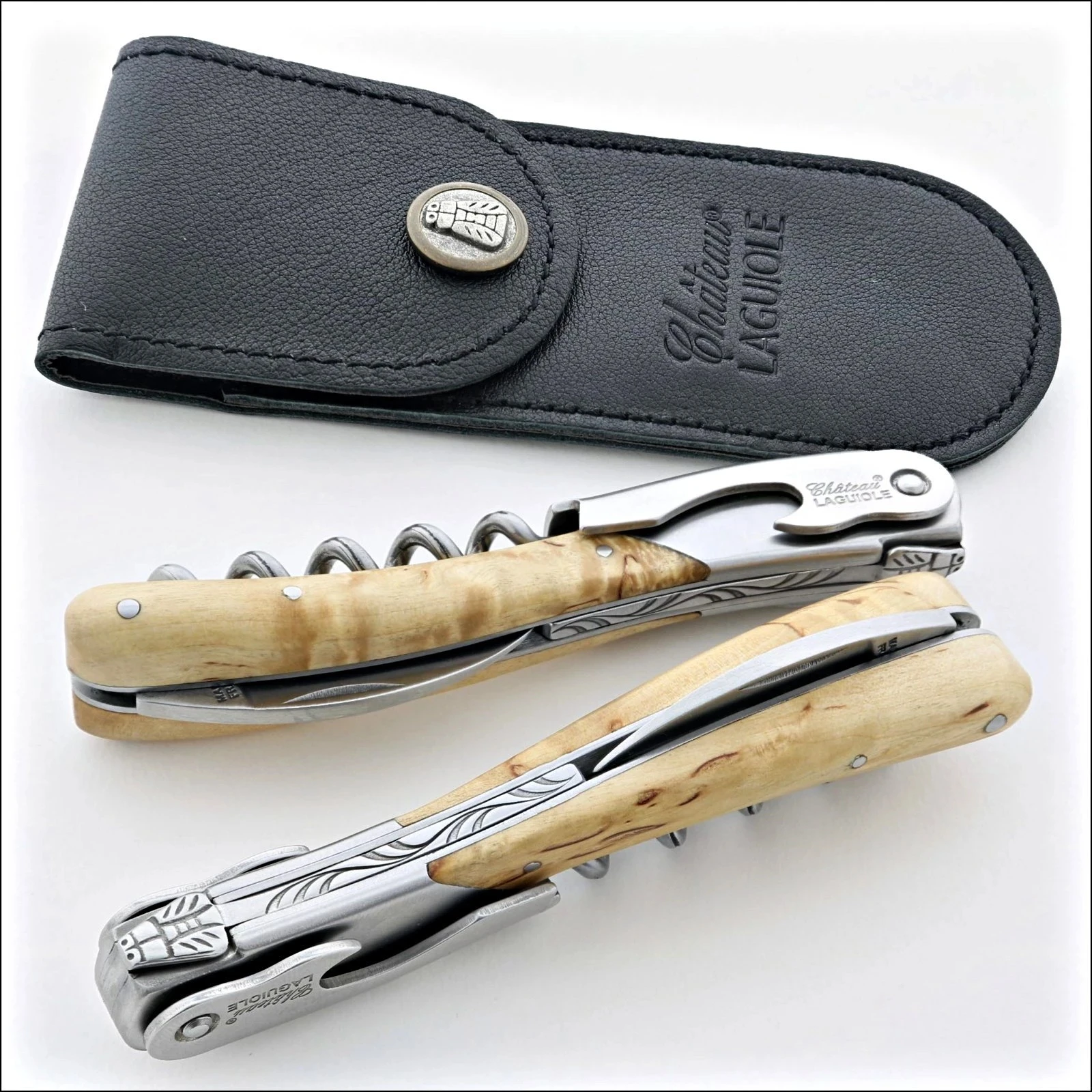 Château LAGUIOLE corkscrew Melchior Norvegian Birch wood