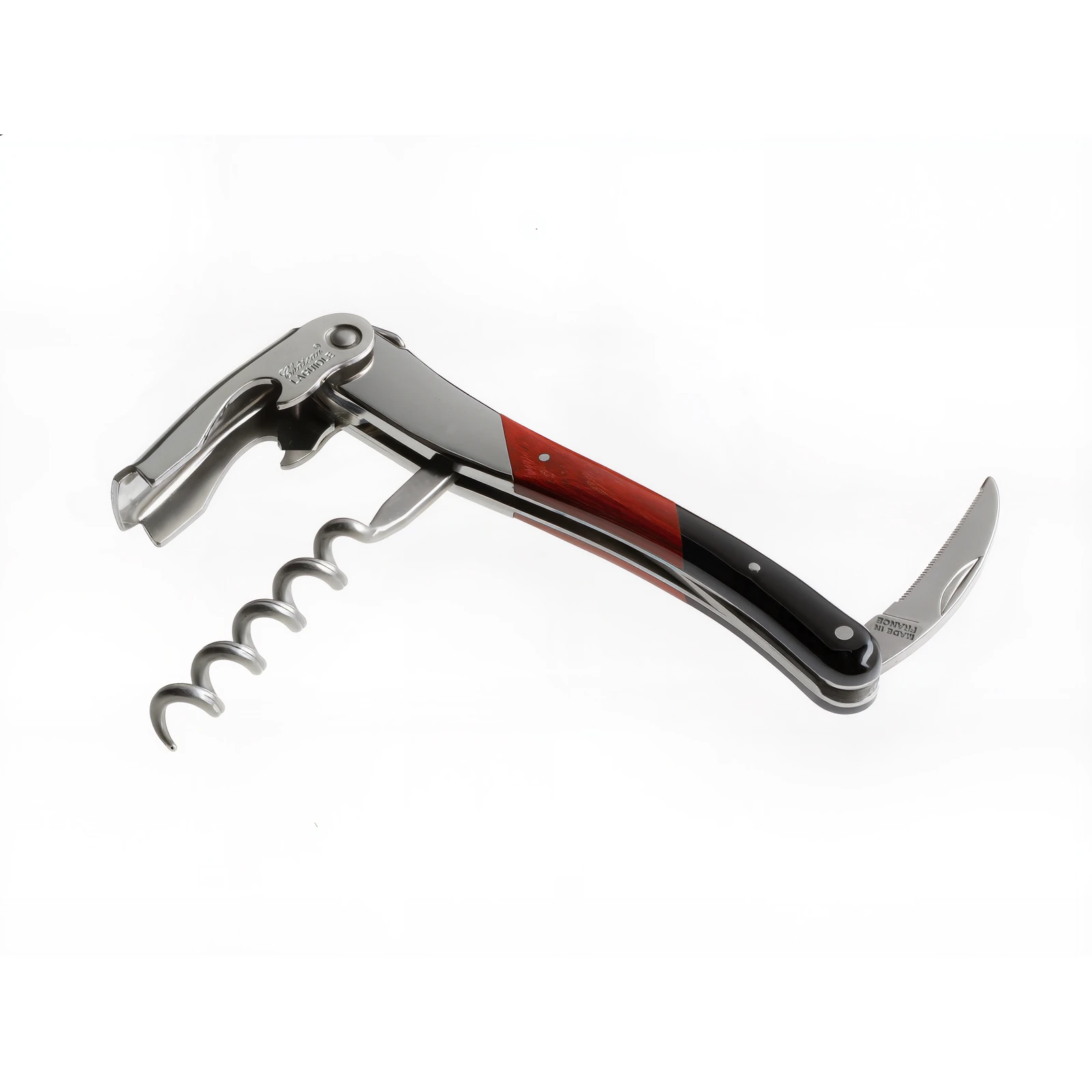 Château LAGUIOLE corkscrew Special Edition Red & Black (stainless steel knife & lever)