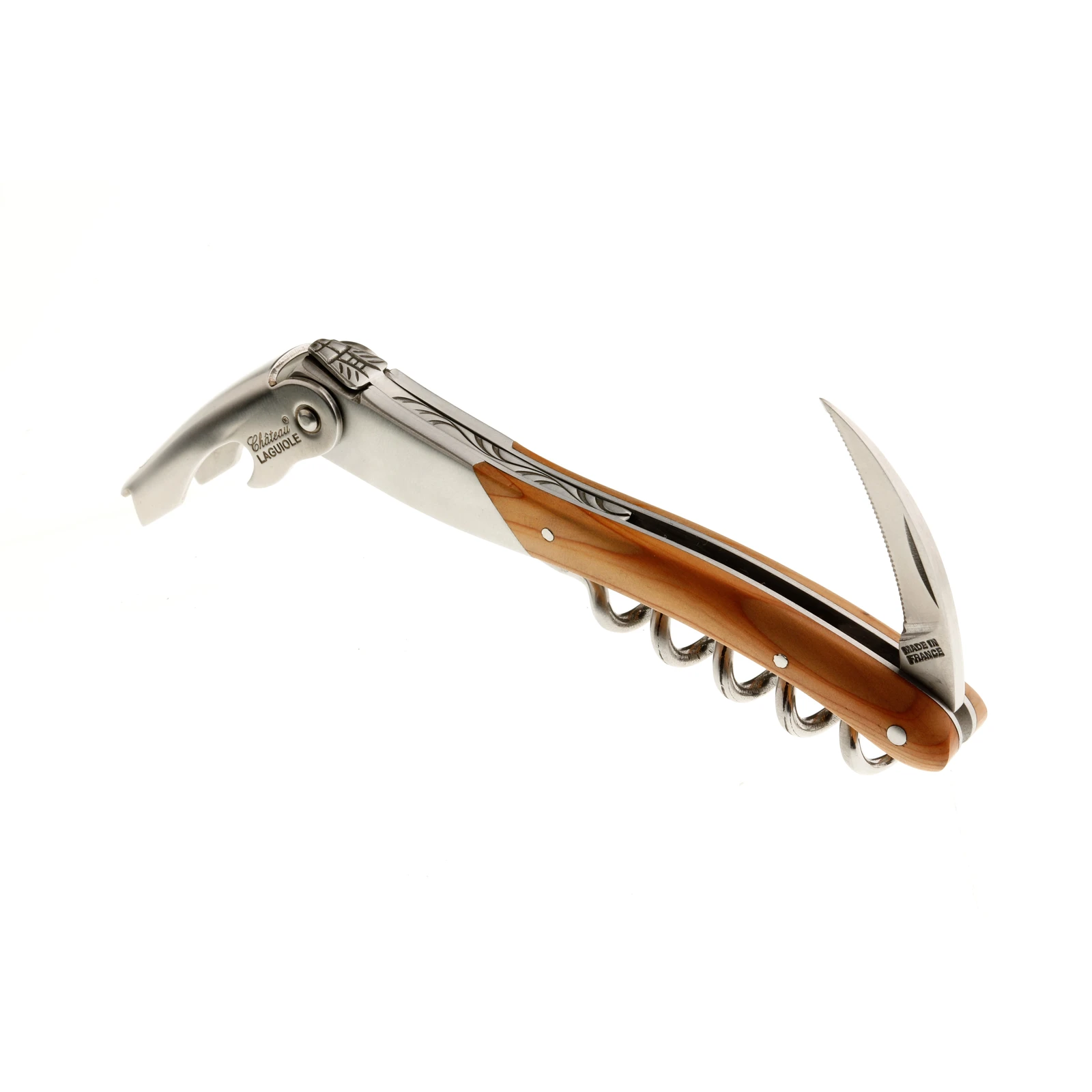 Château LAGUIOLE corkscrew Versailles Yew wood