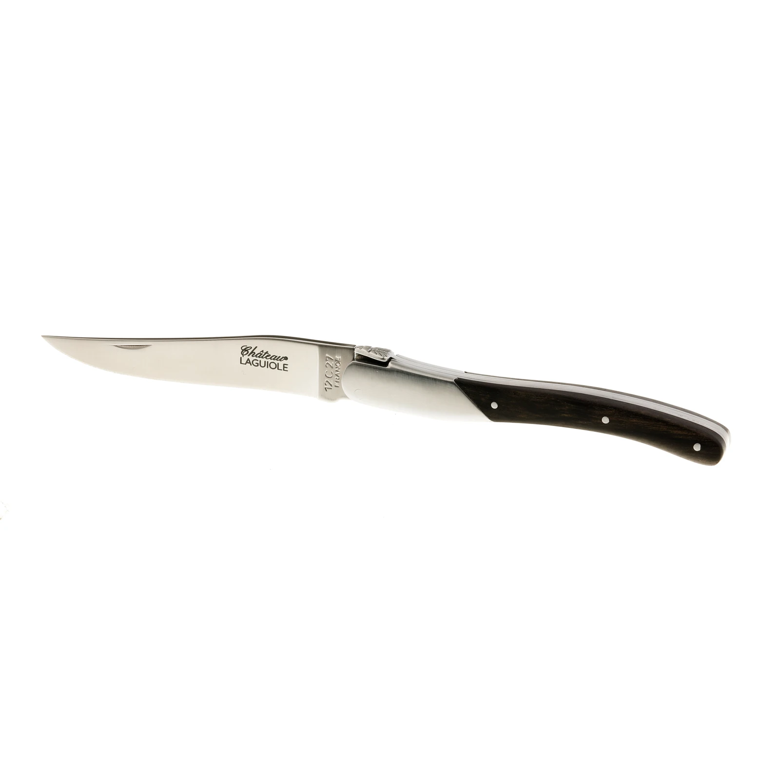 Château LAGUIOLE Signature Folding knife front top bolster Ebony wood