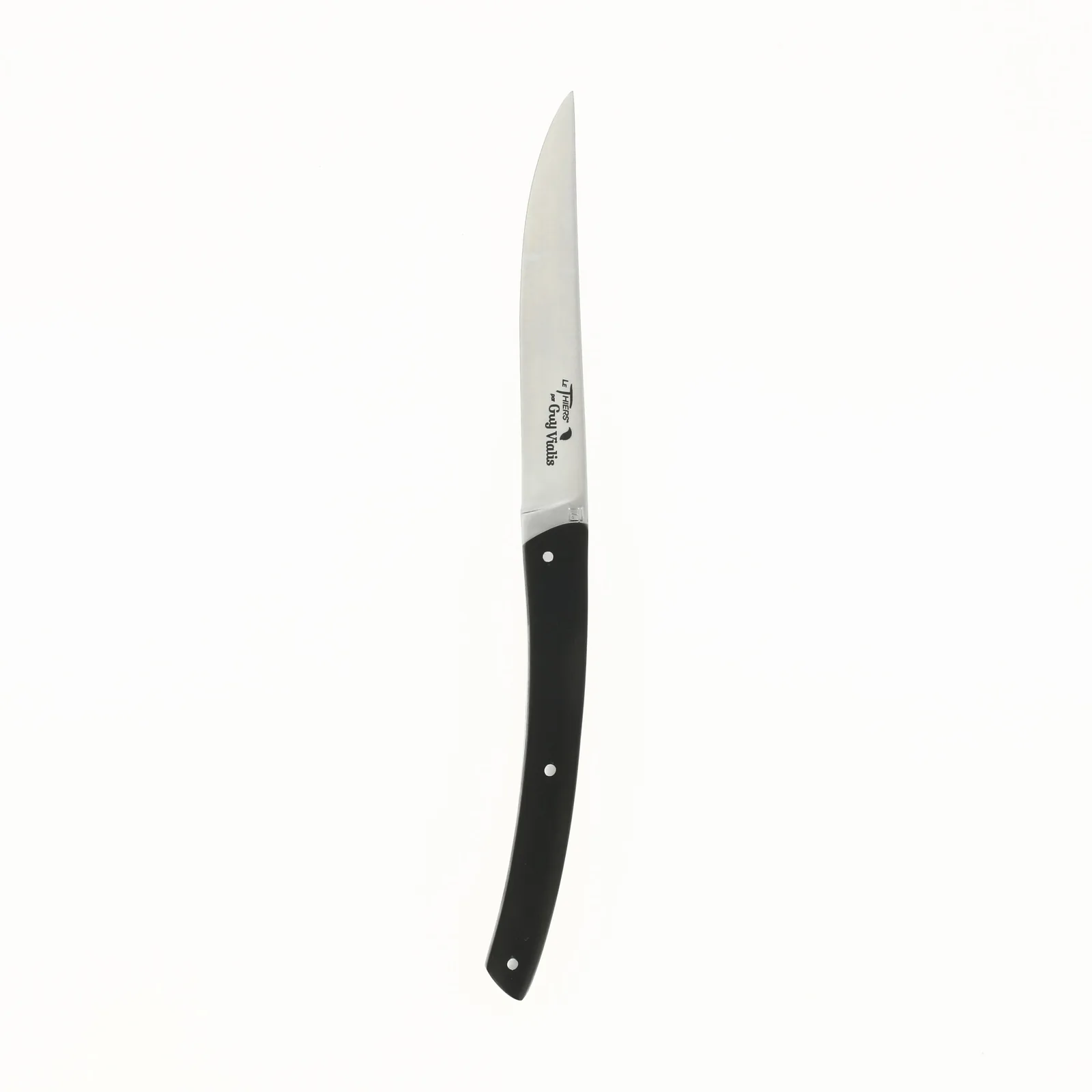 Guy Vialis Le Thiers Folding knife brushed, Ebony wood, full handle, without corkscrew, 11 cm handle