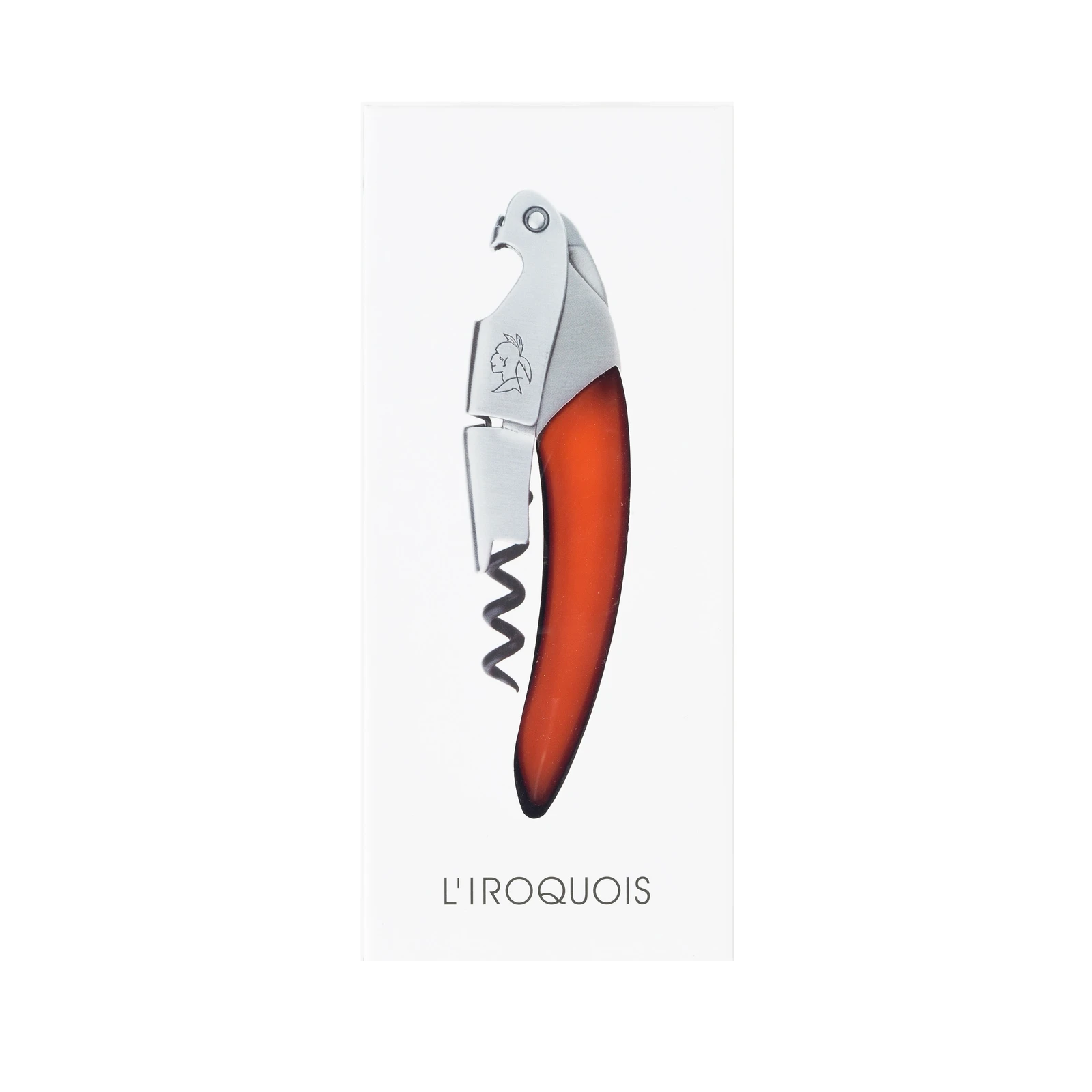 L'Iroquois corkscrew Orange 1655C PLA with white box packaging