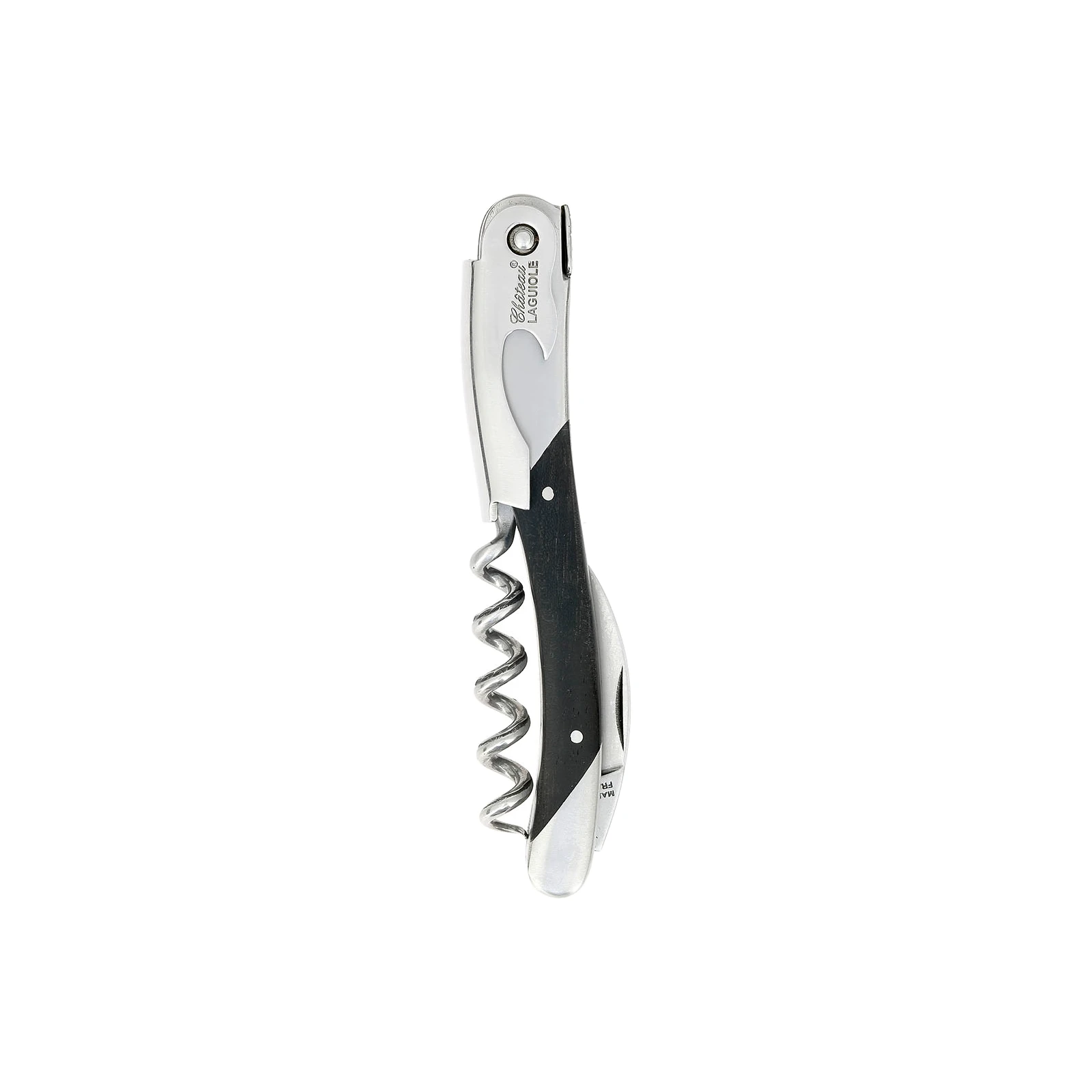 Château LAGUIOLE corkscrew Edge Ebony wood and blue brace