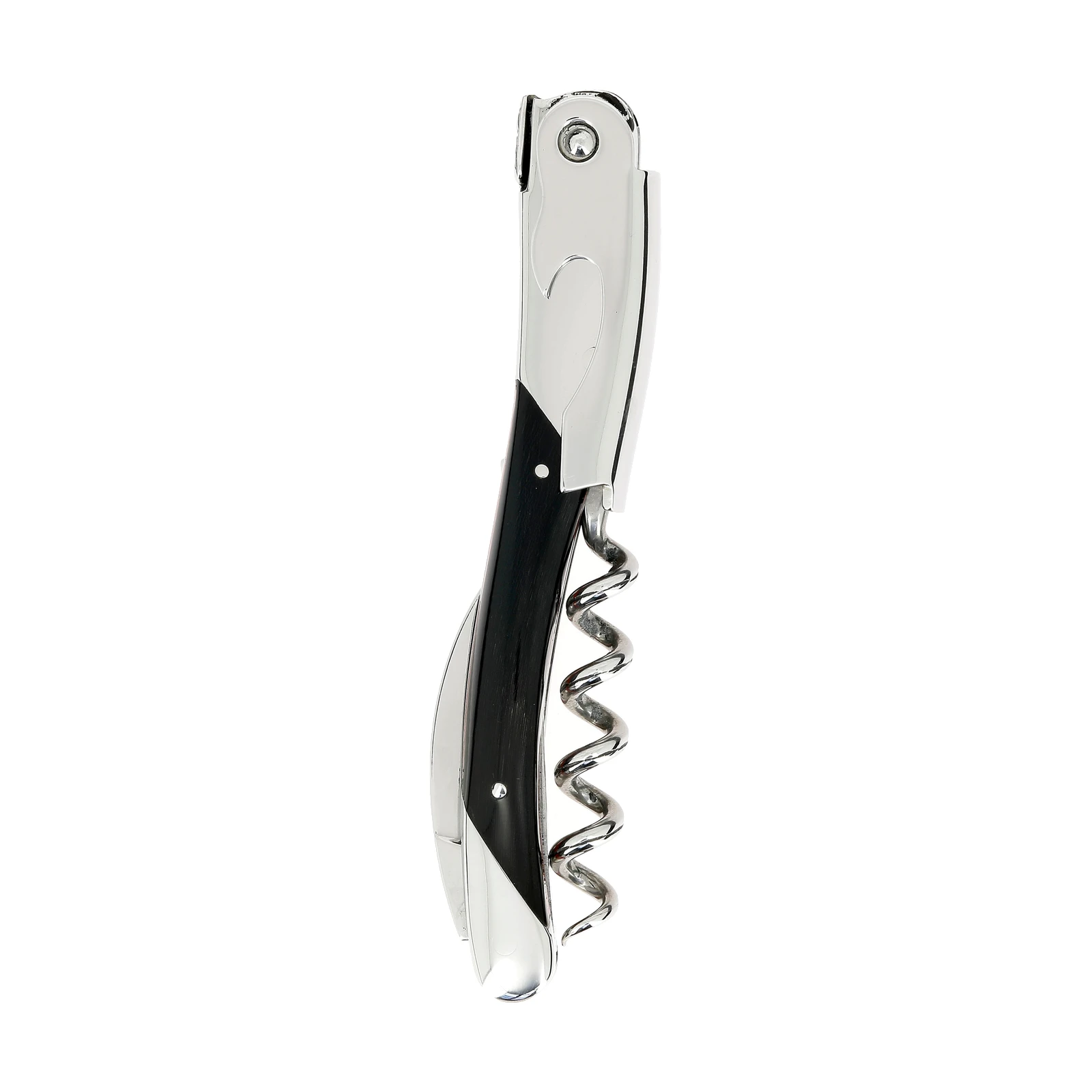 Château LAGUIOLE corkscrew Edge Black Horn and red brace — 2