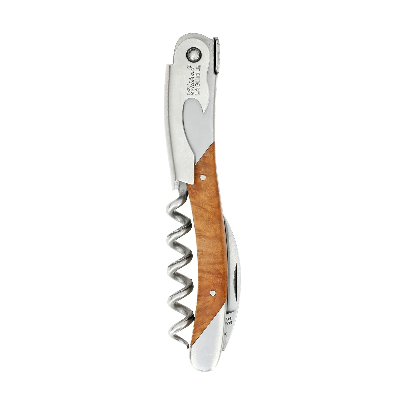 Château LAGUIOLE corkscrew Grand Cru Ambonya burl wood