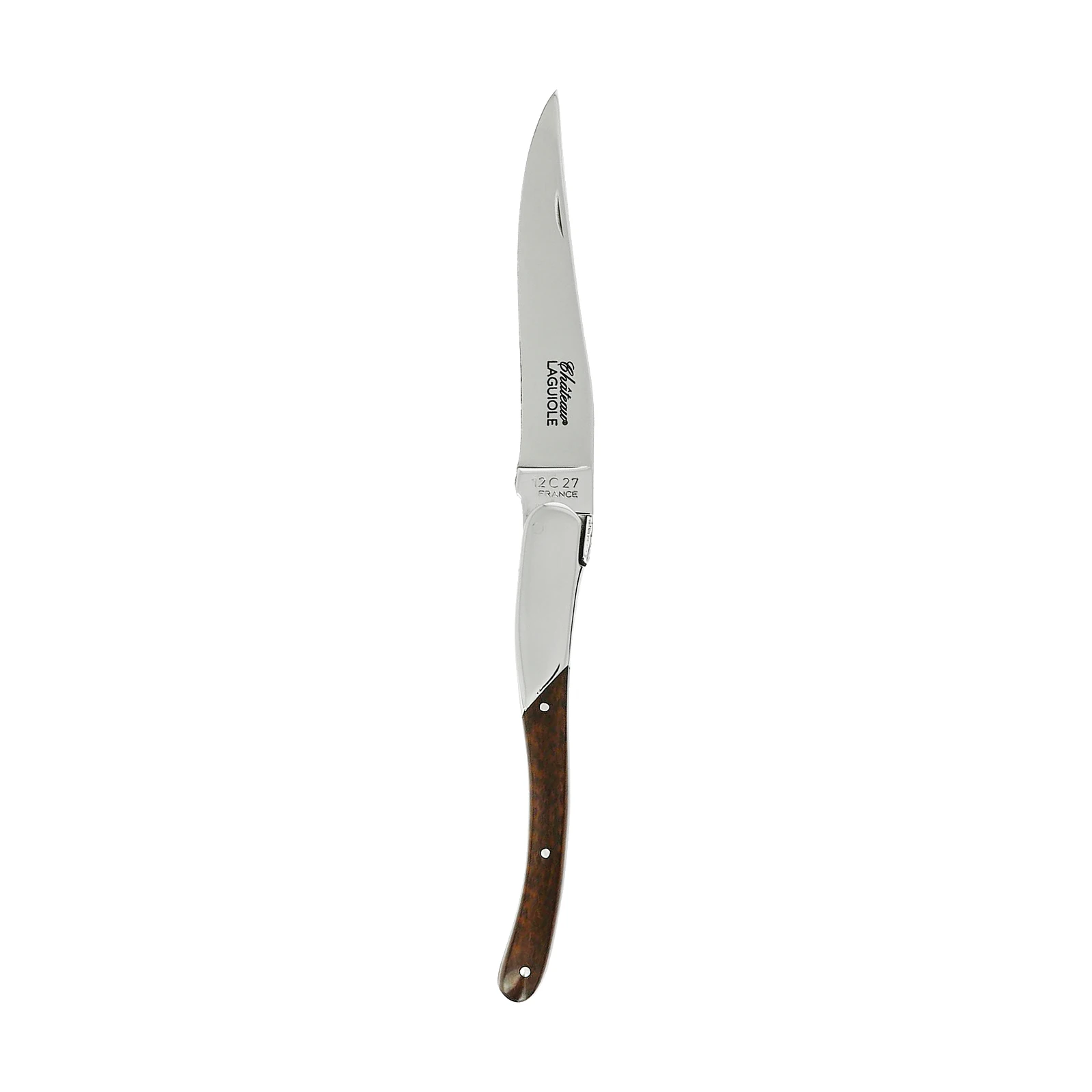 Château LAGUIOLE Couteau pliant Signature 1 mitre Bois d’amourette (finition miroir)