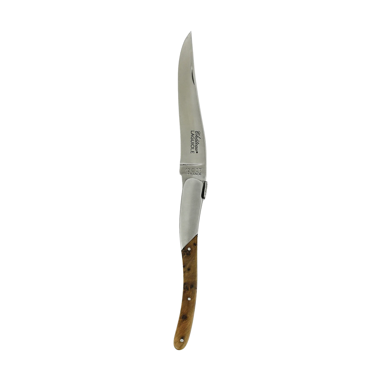 Château LAGUIOLE Couteau pliant Signature 1 mitre Bois de cade (finition brossée)