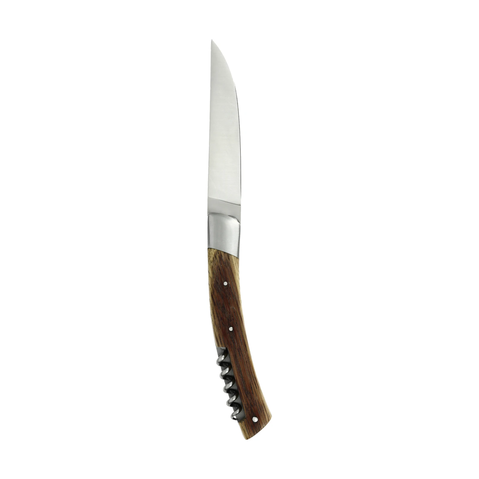 Guy Vialis Le Thiers　フォールディングナイフ　オーク樽材　シングルボルスター　コルクスクリュー付き　柄11cm　ブラッシュ仕上げ — 3