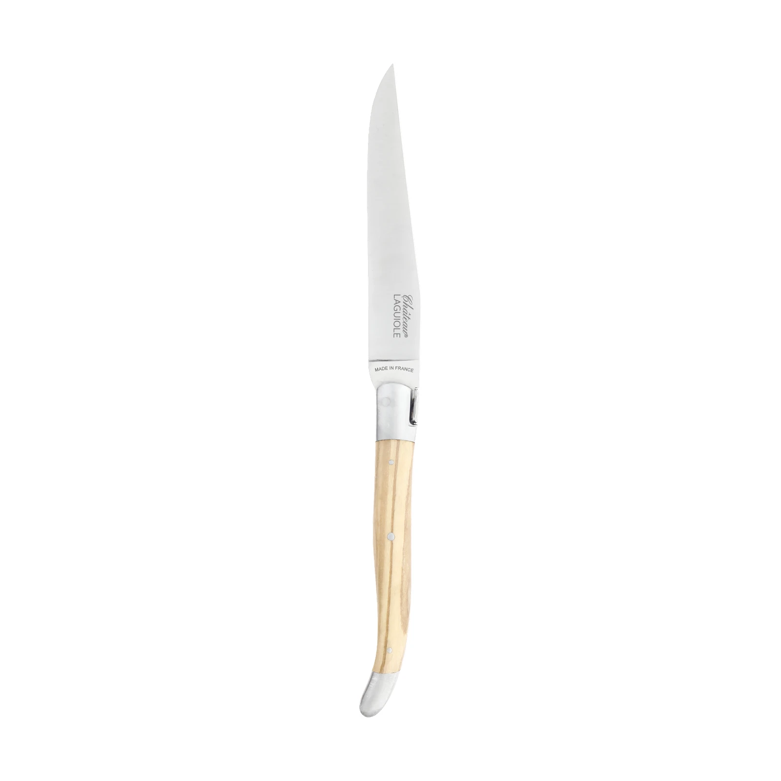 Château LAGUIOLE Heritage Steak knife two bolsters Olive wood