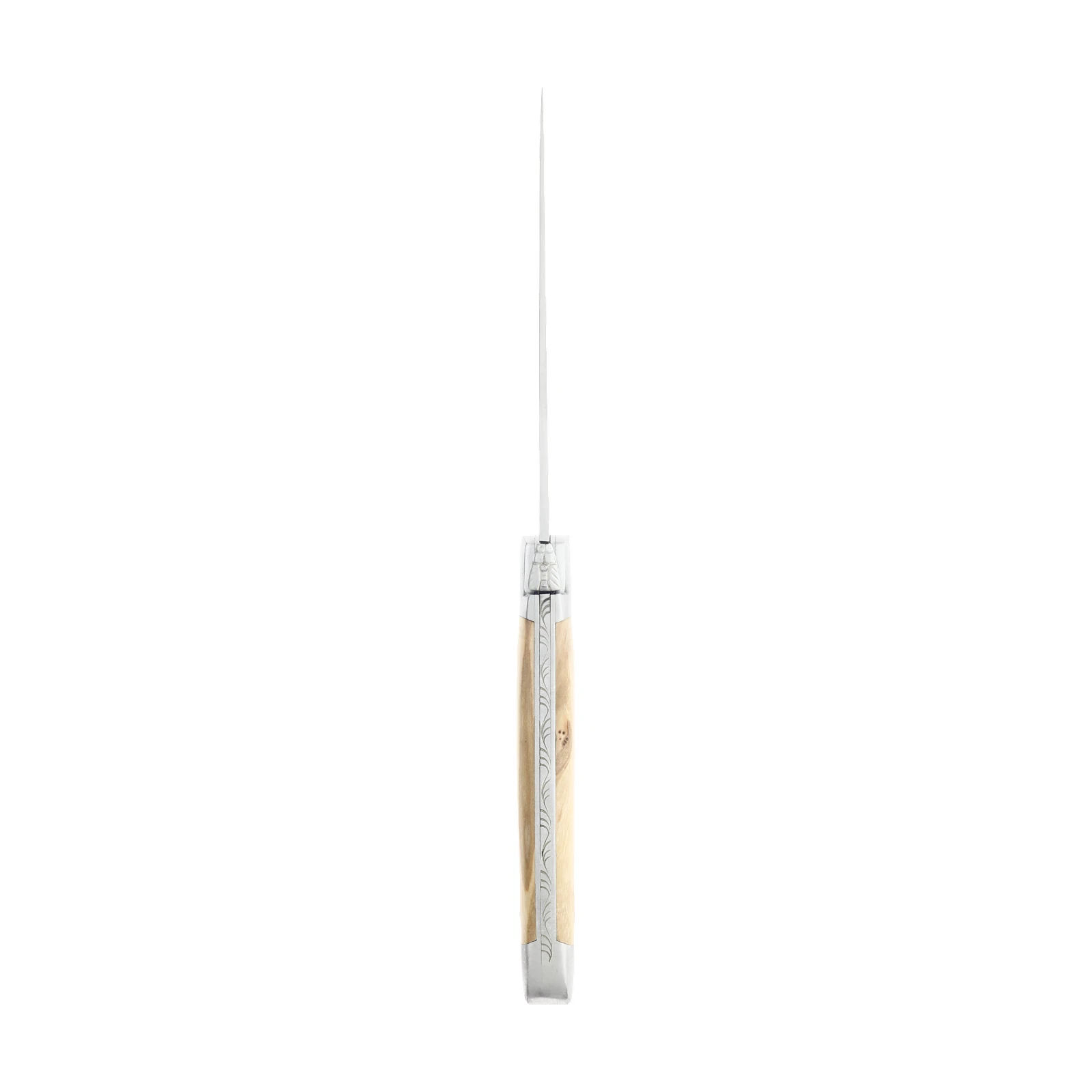 Château LAGUIOLE Couteau de table Heritage 2 mitres Bois d'olivier (finition brossée) — 2