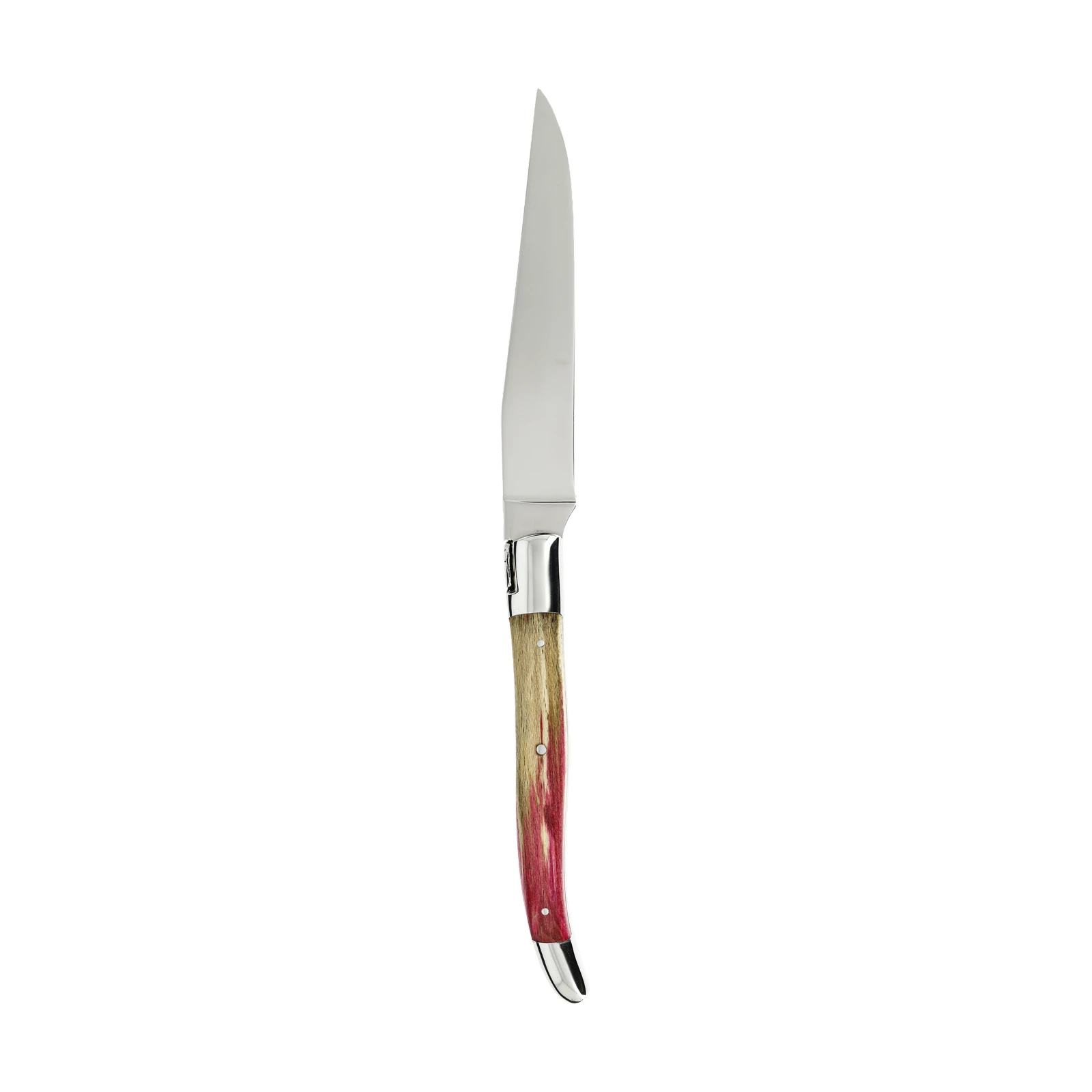 Château LAGUIOLE Couteau de table Heritage 2 mitres Bois de hêtre stabilisé rose — 2