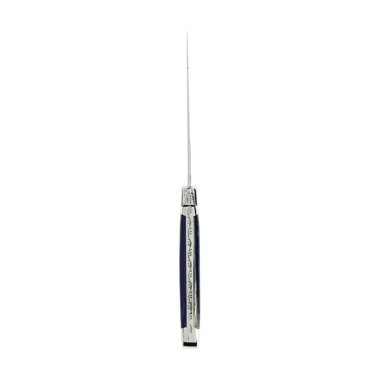 Château LAGUIOLE Heritage Steak knife two bolsters Blue stabilized beech wood — 3