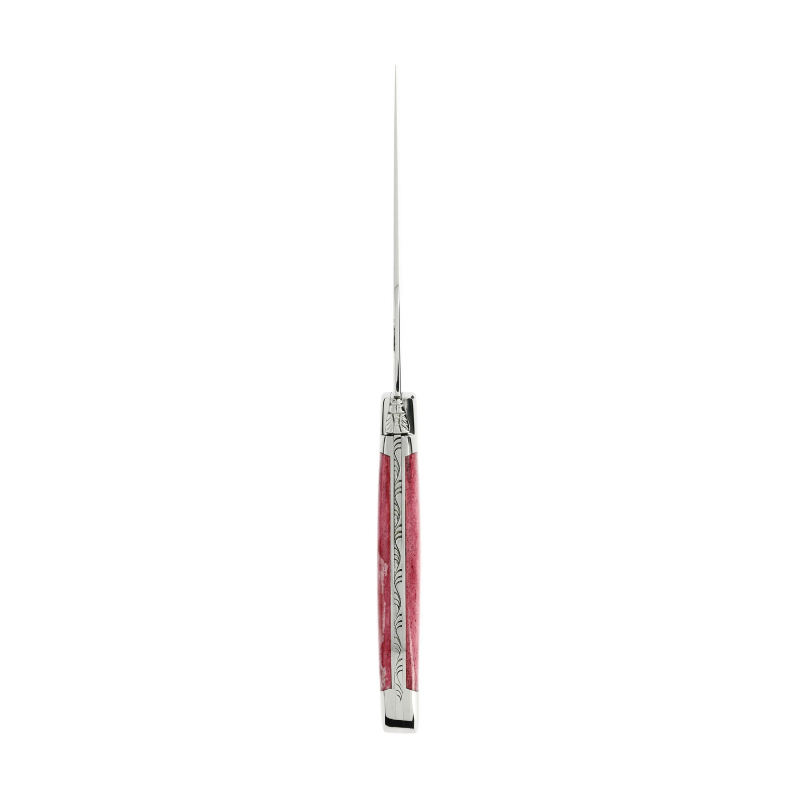 Château LAGUIOLE Couteau de table Heritage 2 mitres Os teinté rouge — 3