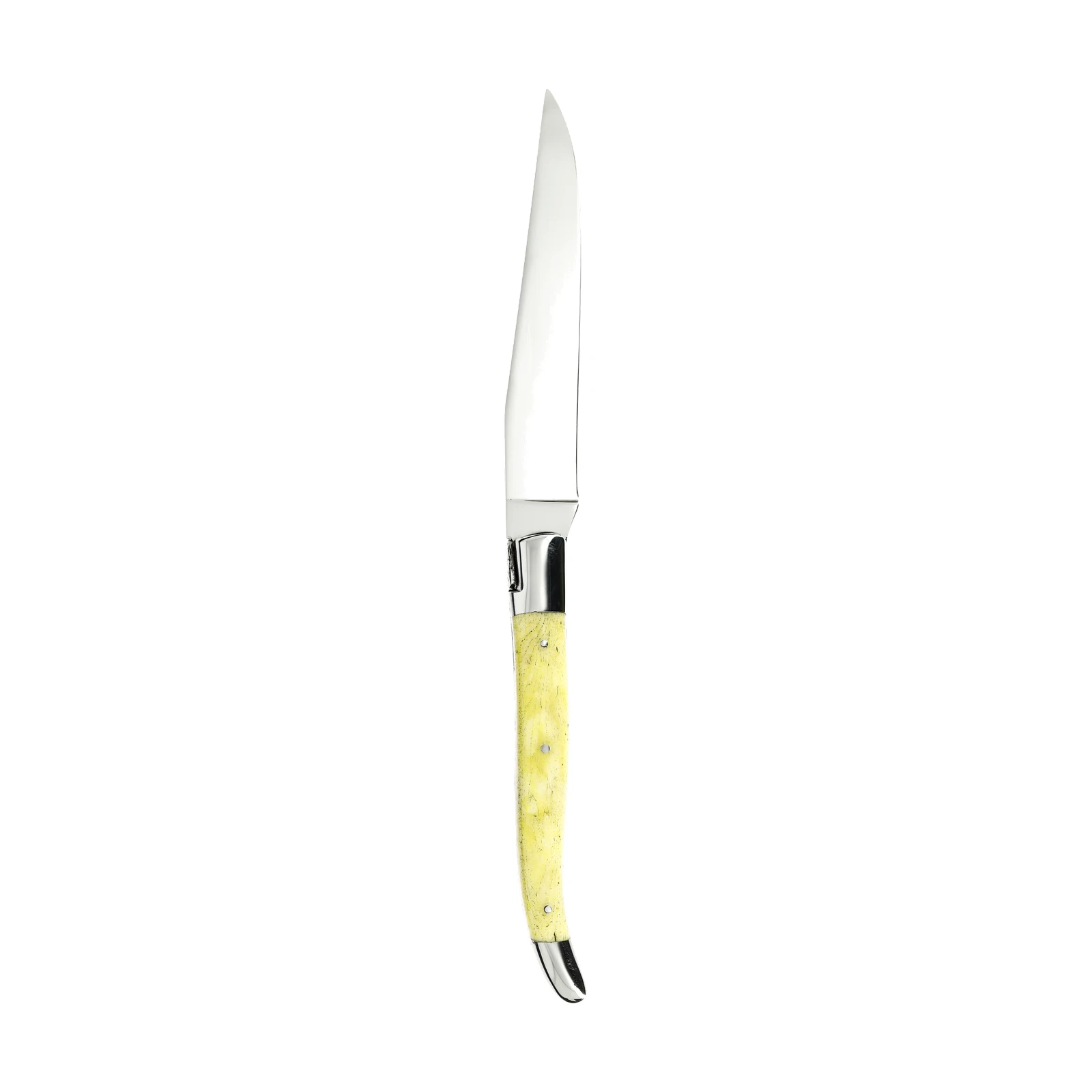 Château LAGUIOLE Couteau de table Heritage 2 mitres Os teinté jaune — 2