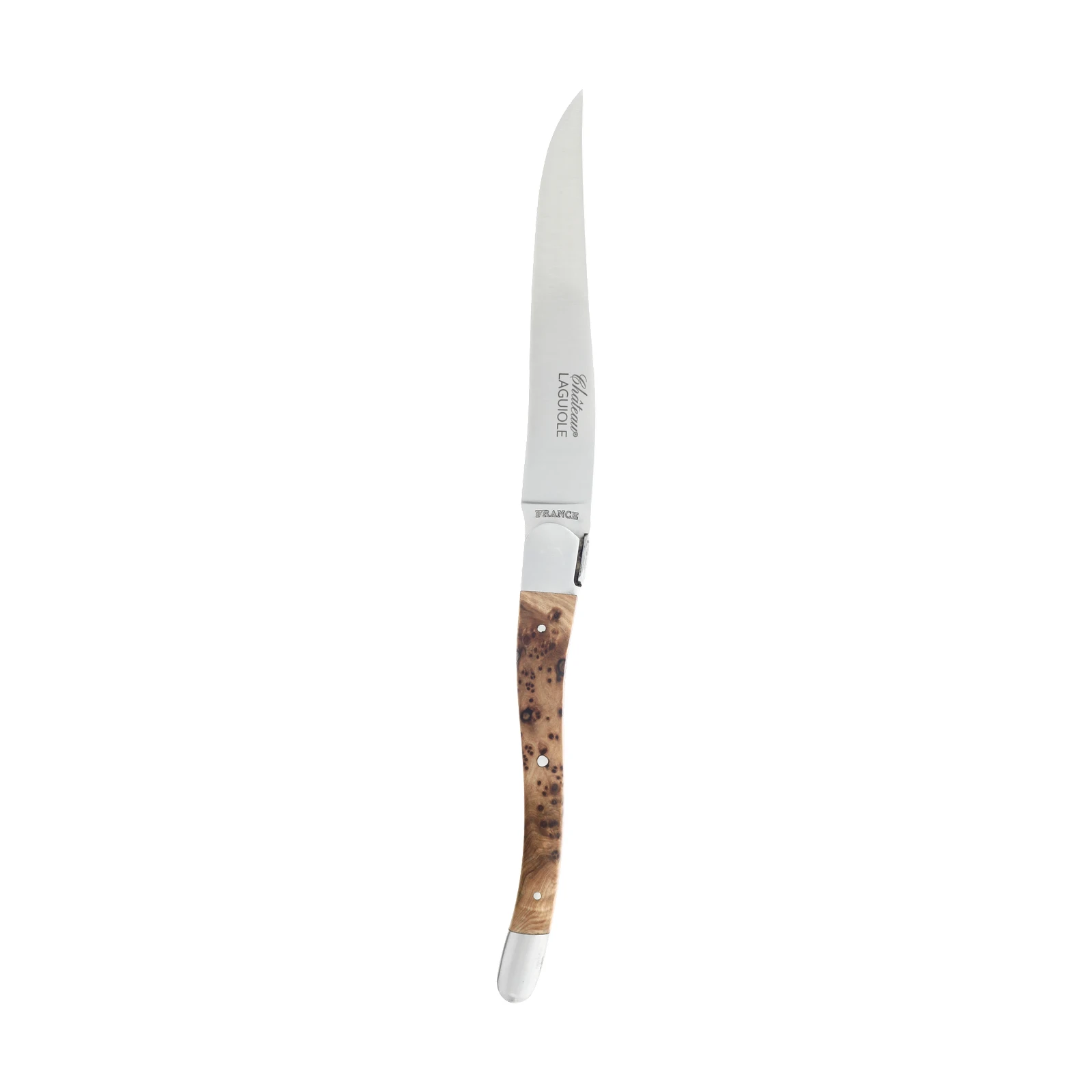 Château LAGUIOLE Signature Steak knife two bolsters Cade wood