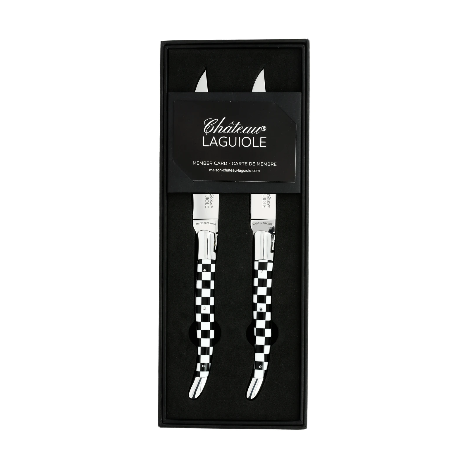Château LAGUIOLE Couteau de table Heritage 2 mitres Pavé mosaïque — 4