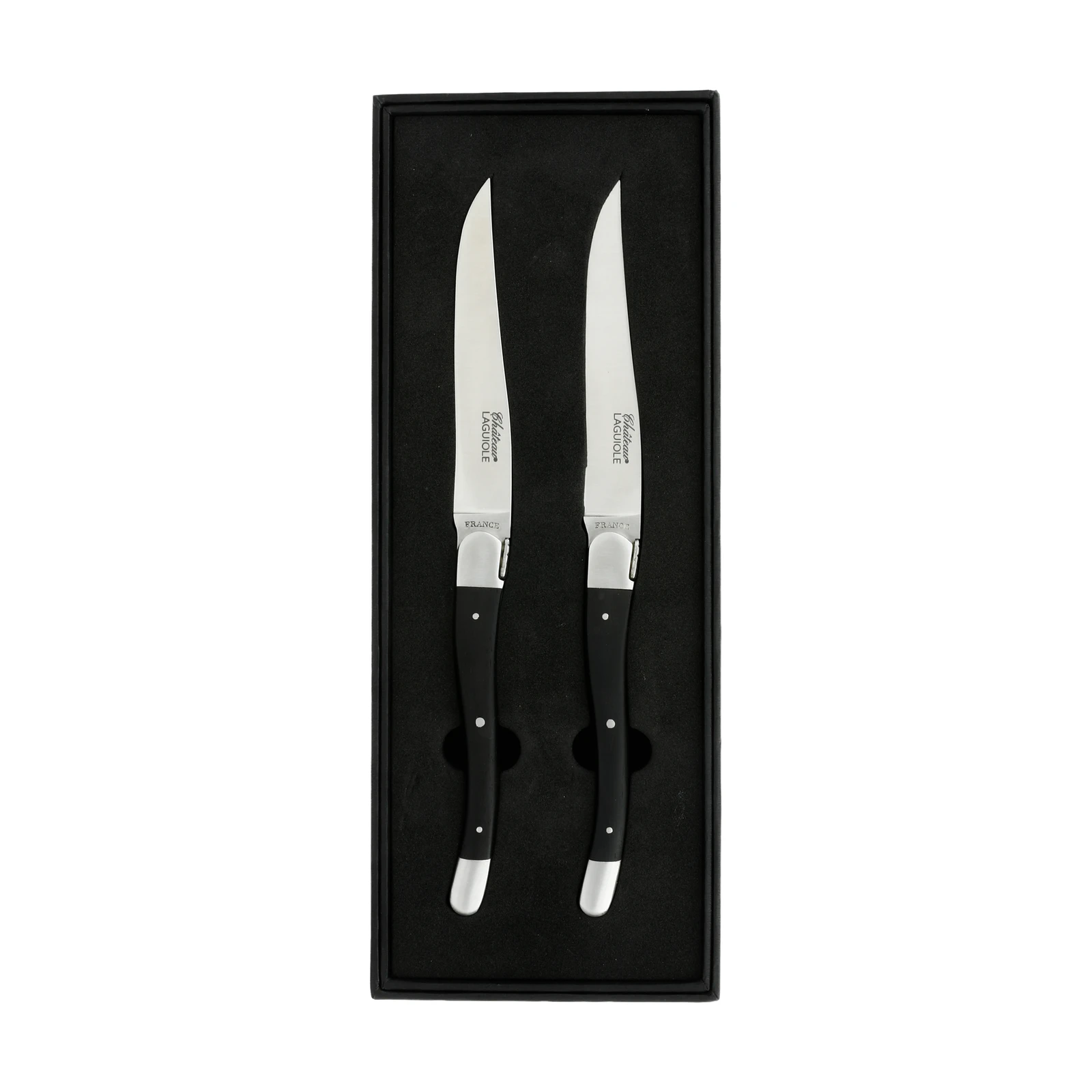 Château LAGUIOLE Signature Steak knife two bolsters Ebony wood — 2