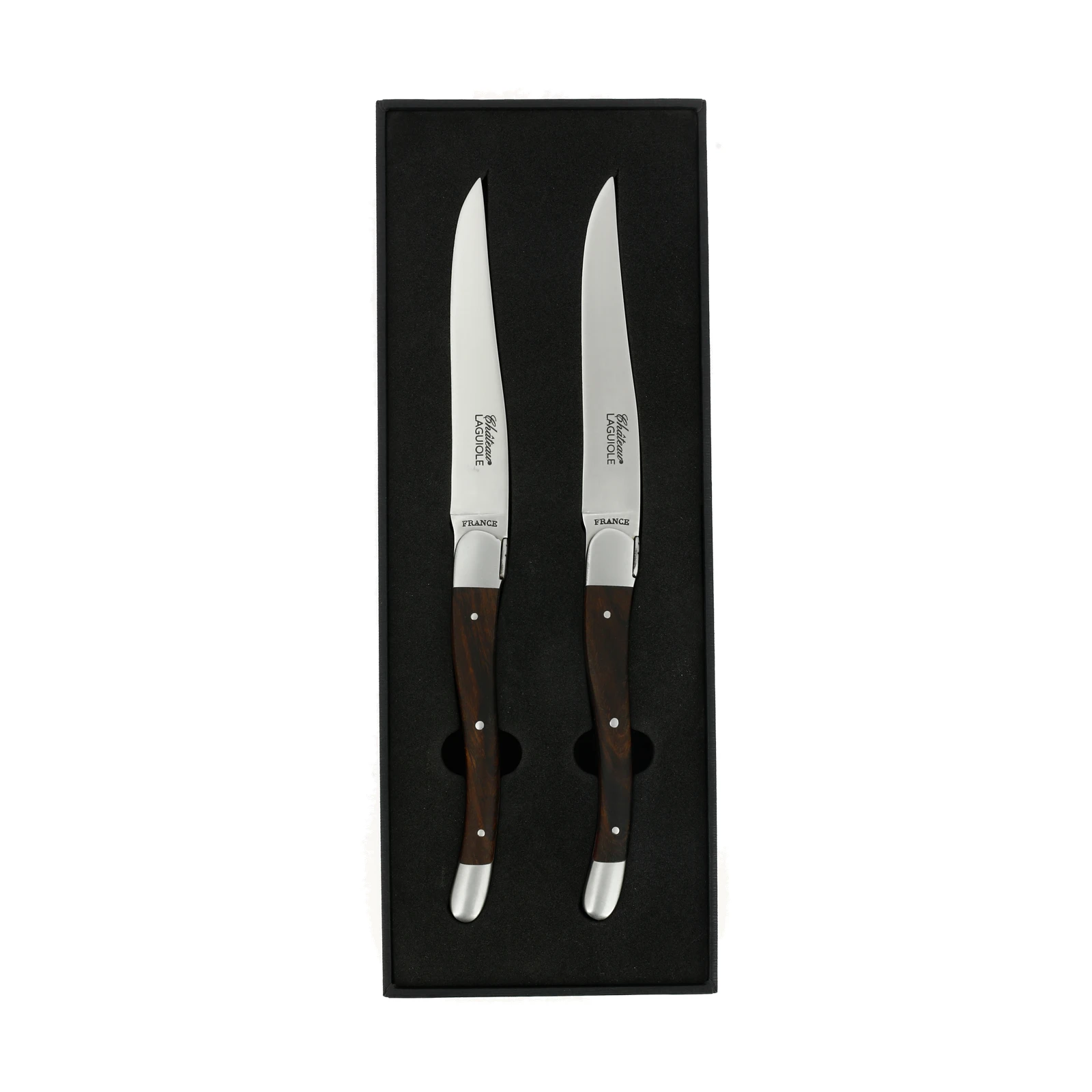 Château LAGUIOLE Signature Steak knife two bolsters Iron wood — 3