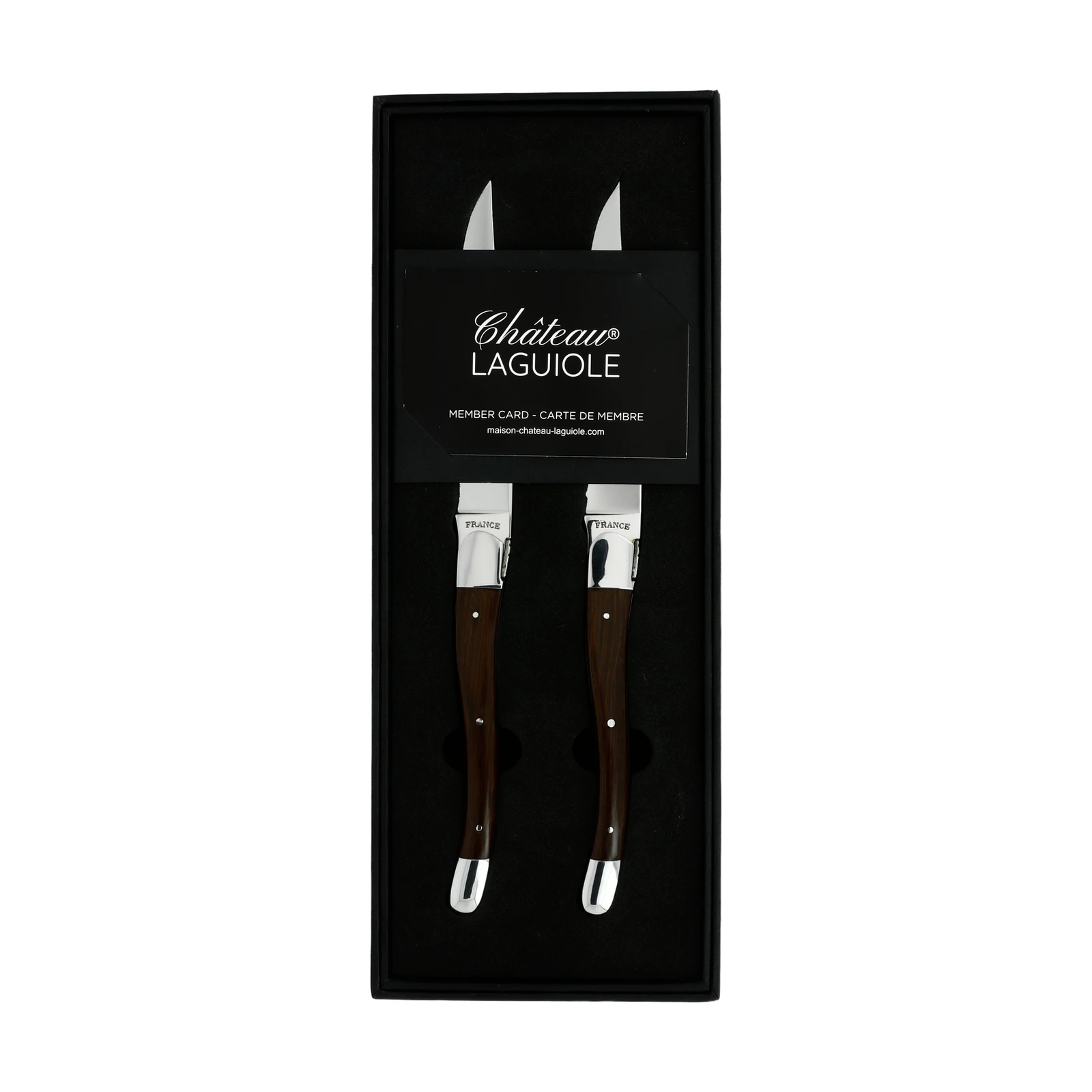 Château LAGUIOLE Signature Steak knife two bolsters Iron wood — 4