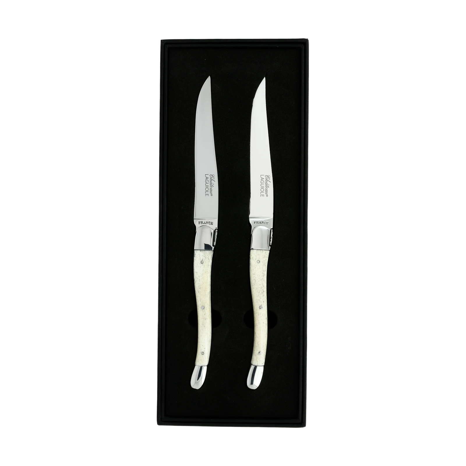 Château LAGUIOLE Couteau de table Signature 2 mitres Os blanc — 3