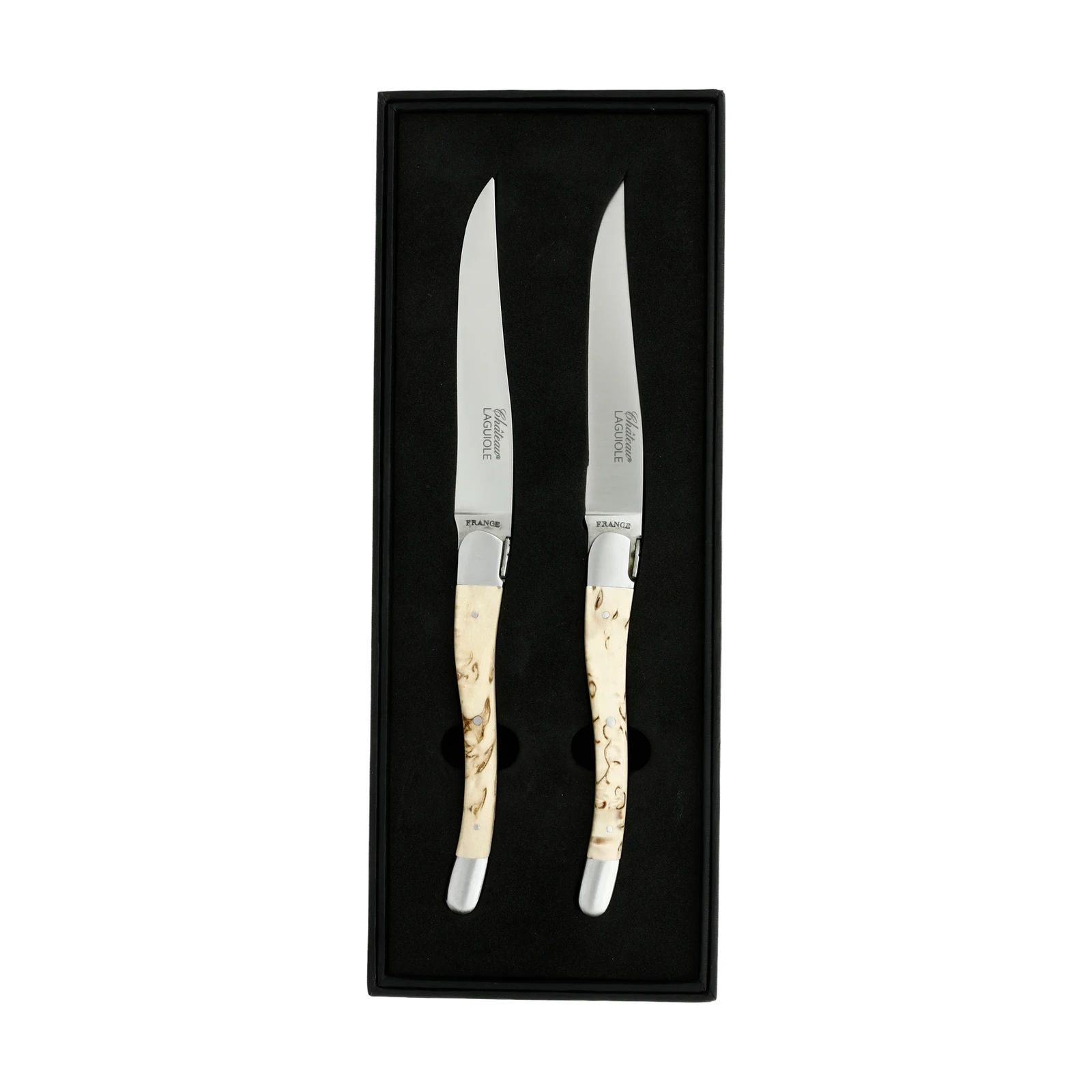 Château LAGUIOLE Couteau de table Signature 2 mitres Bouleau de Norvège — 3